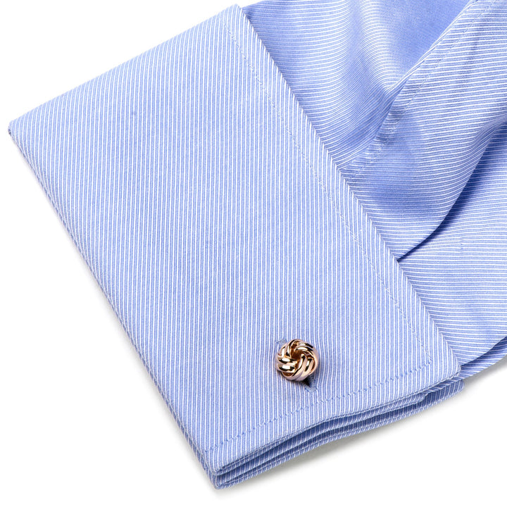 Rose Gold Knot Cufflinks Image 3