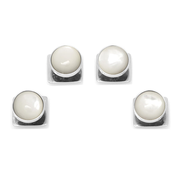 Silver and Mother of Pearl Studs Image 1