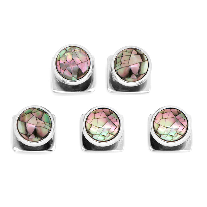 Mosaic Smoke Mother of Pearl Studs Image 1