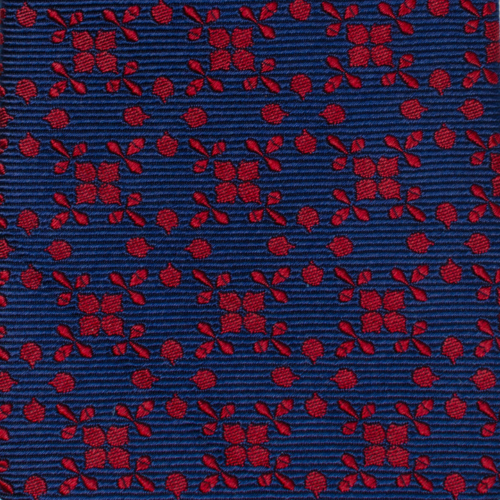 Navy/Red Patterned Men's Tie Image 4