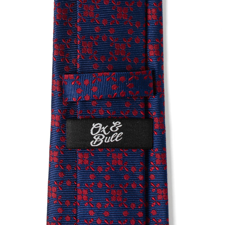 Navy/Red Patterned Men's Tie Image 5