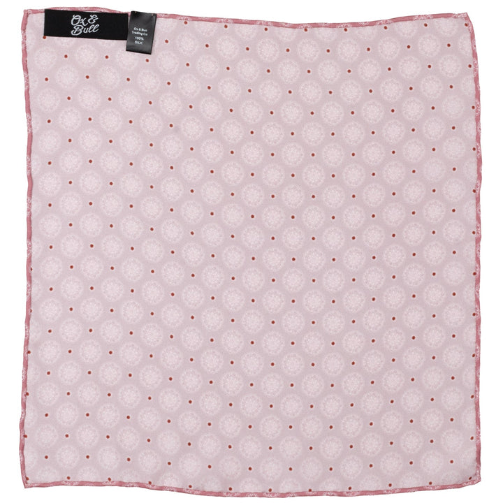 Dusty Blush Floral Motif Pocket Square Image 3