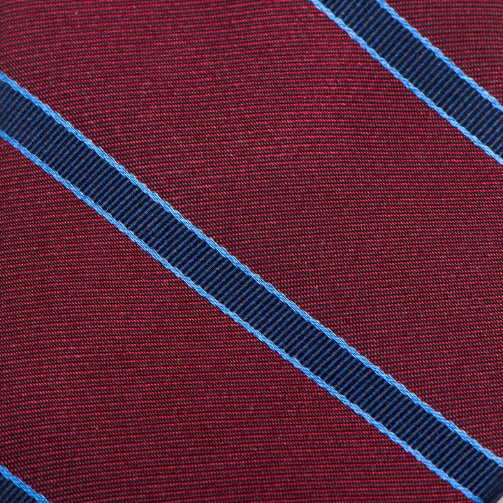 The Phillip Tie (Burgundy Stripe Men's Tie) Image 5