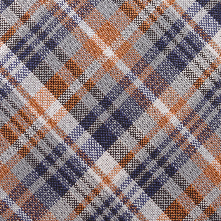 Gray Plaid Men's Tie Image 4