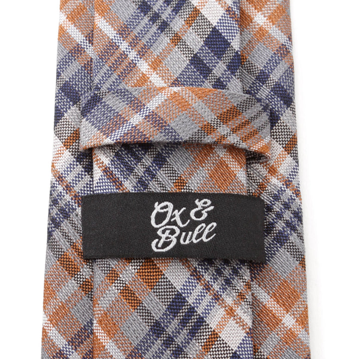 Gray Plaid Men's Tie Image 5