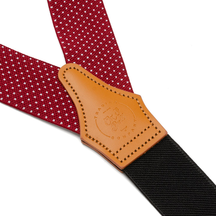 Maroon Dot Clip Suspenders Image 6