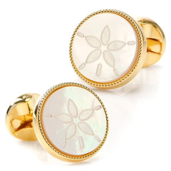 Sand Dollar Mother of Pearl Cufflinks Image 1