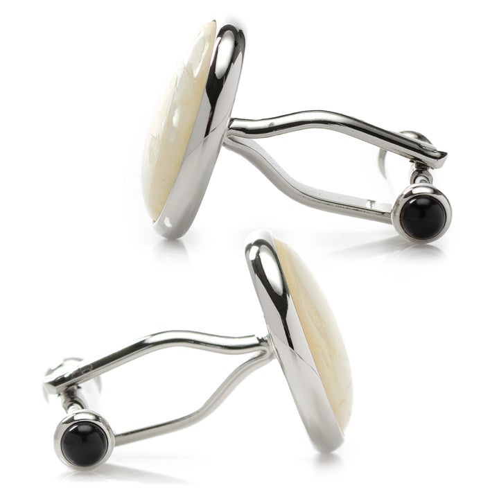 Sterling Mosaic Mother of Pearl Cufflinks Image 4
