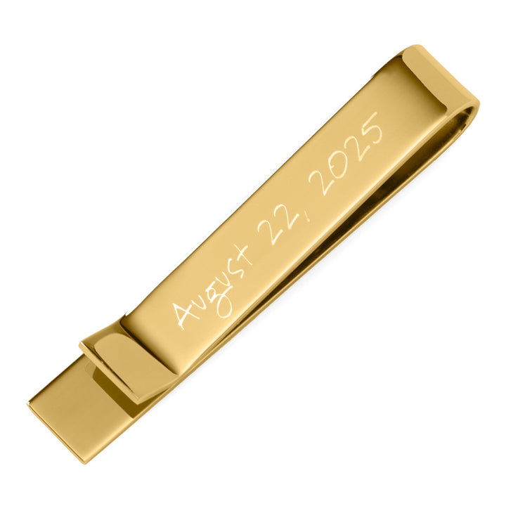 Wedding Title Engravable Gold Tie Bar Image 7