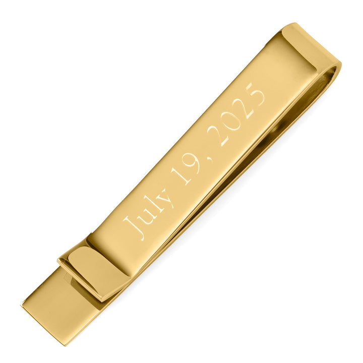 Wedding Title Engravable Gold Tie Bar Image 10