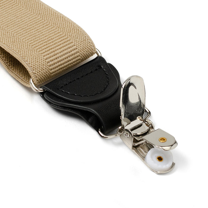 Tan Clip Suspenders Image 3