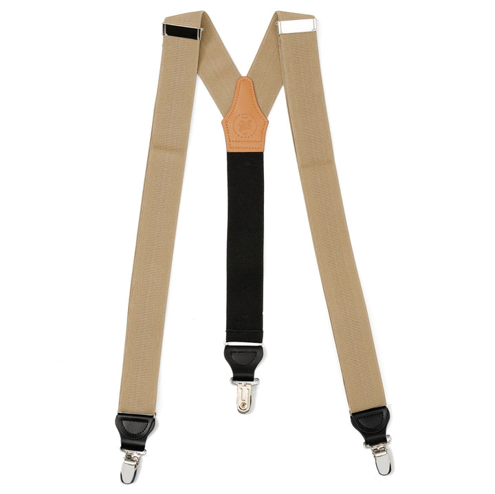 Tan Clip Suspenders Image 1