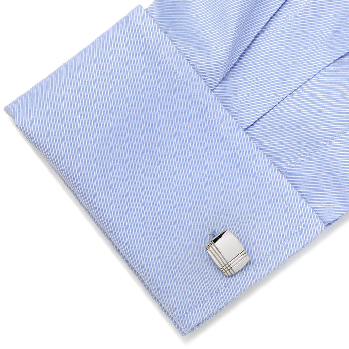 Sterling Silver Tartan Plaid Cufflinks Image 3