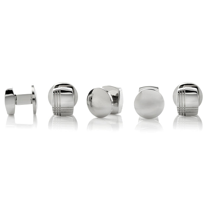Sterling Silver Tartan Plaid 5-Studs Image 3