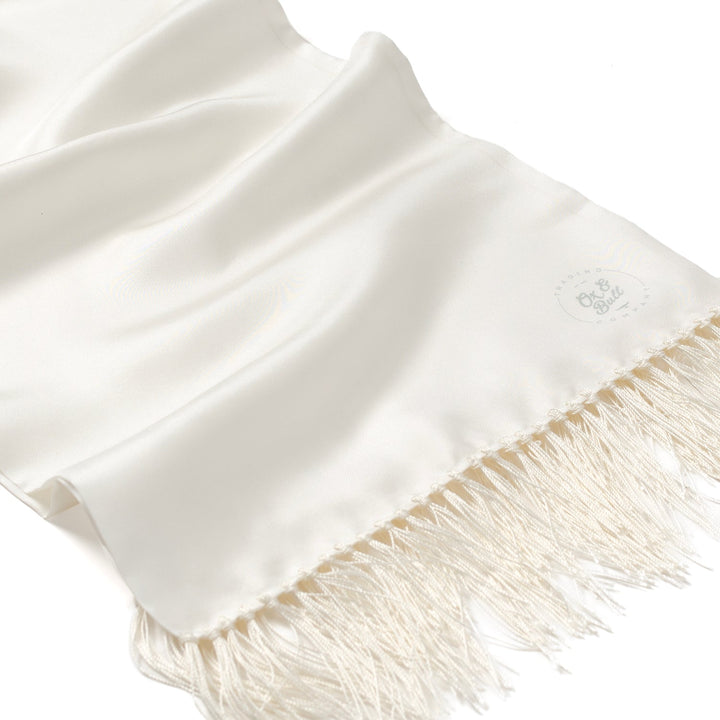 White Silk Tuxedo Scarf Ox & Bull Trading Co. White Silk Tuxedo Scarf Ox & Bull Trading Co.