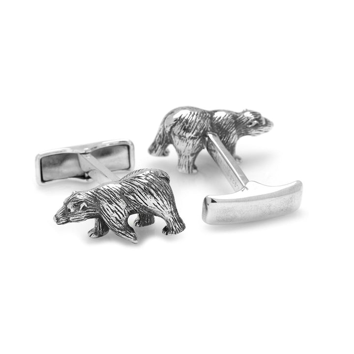 Sterling Silver Bear Cufflinks Image 2