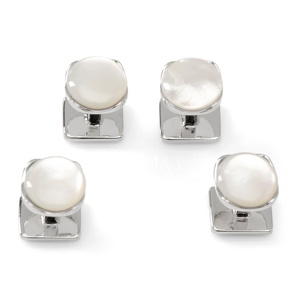 Sterling Silver Classic Formal Mother of Pearl Studs Image 1