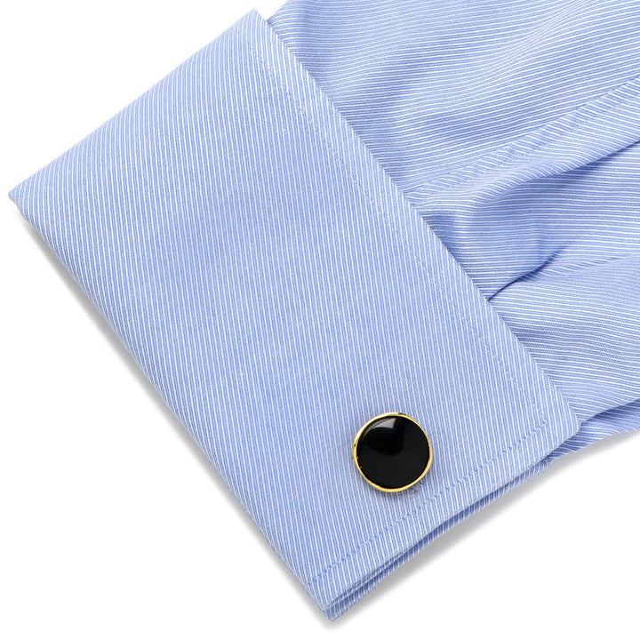 Vermeil Classic Formal Onyx Cufflinks Image 3