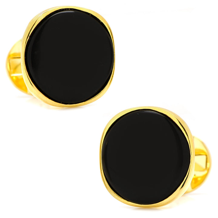 Vermeil Classic Formal Onyx Cufflinks Image 1