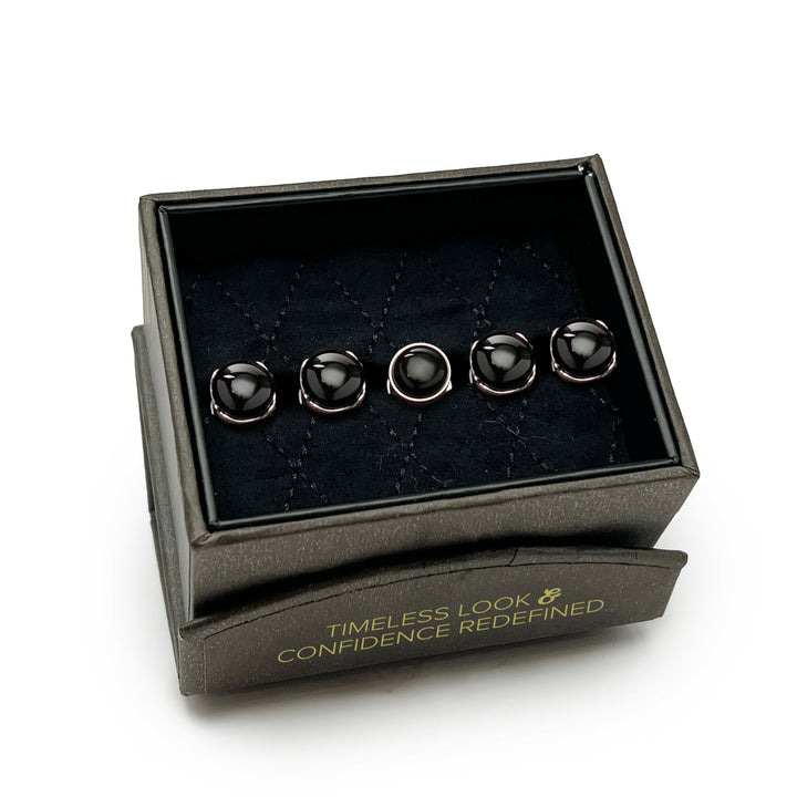 Sterling Silver Classic Formal Black Onyx Studs Image 5