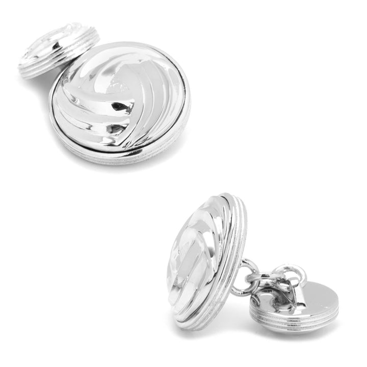 Modern Knot Sterling Silver Cufflinks Image 2