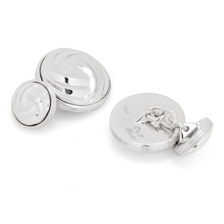 Modern Knot Sterling Silver Cufflinks Image 3