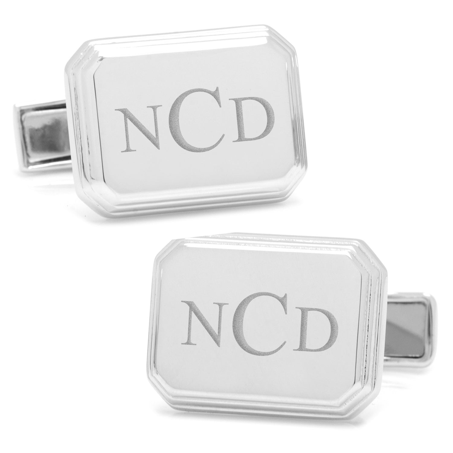 Arched Relief Rectangular Cufflinks Sterling Silver online