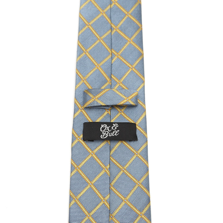 The Edward Tie (Gold Check Men's Tie) Image 4